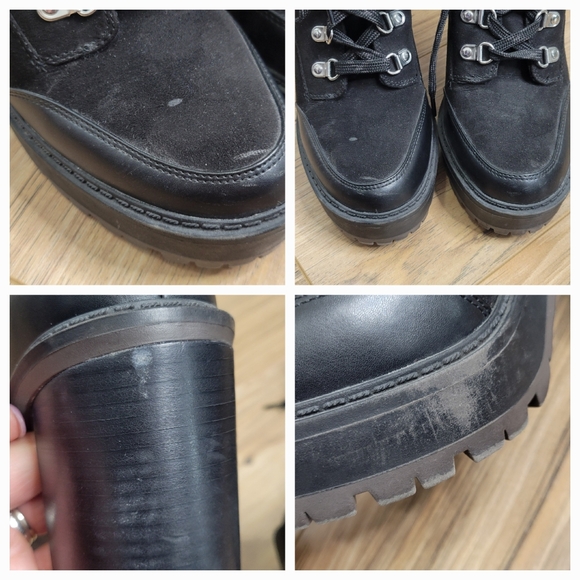 J LO Black Rigly Lace-Up Ankle Boots - Picture 15 of 15